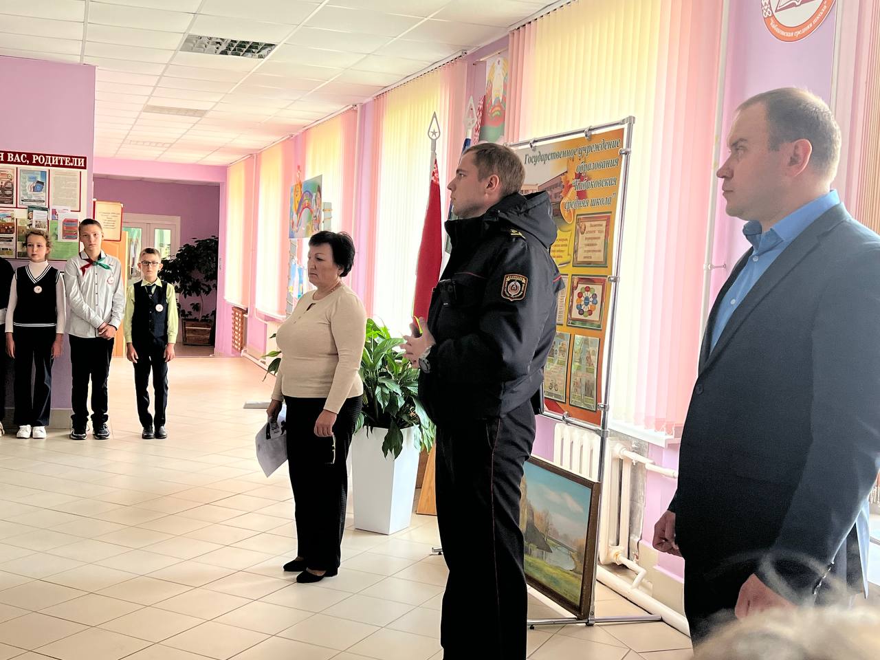 линейка в Кабаковской СШ