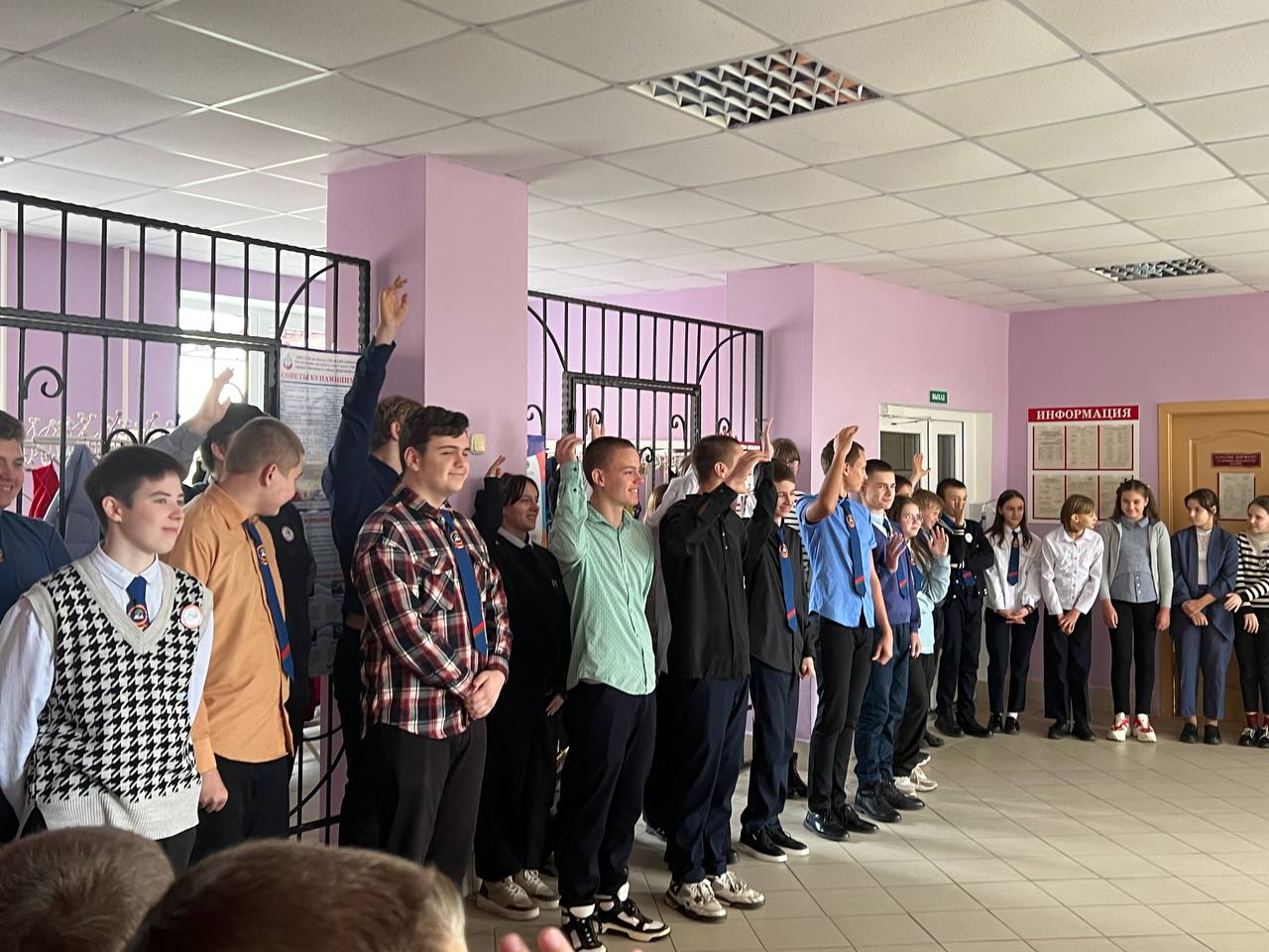 линейка в Кабаковской СШ